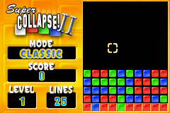 Super Collapse II screenshot 3 for GameBoy Advance